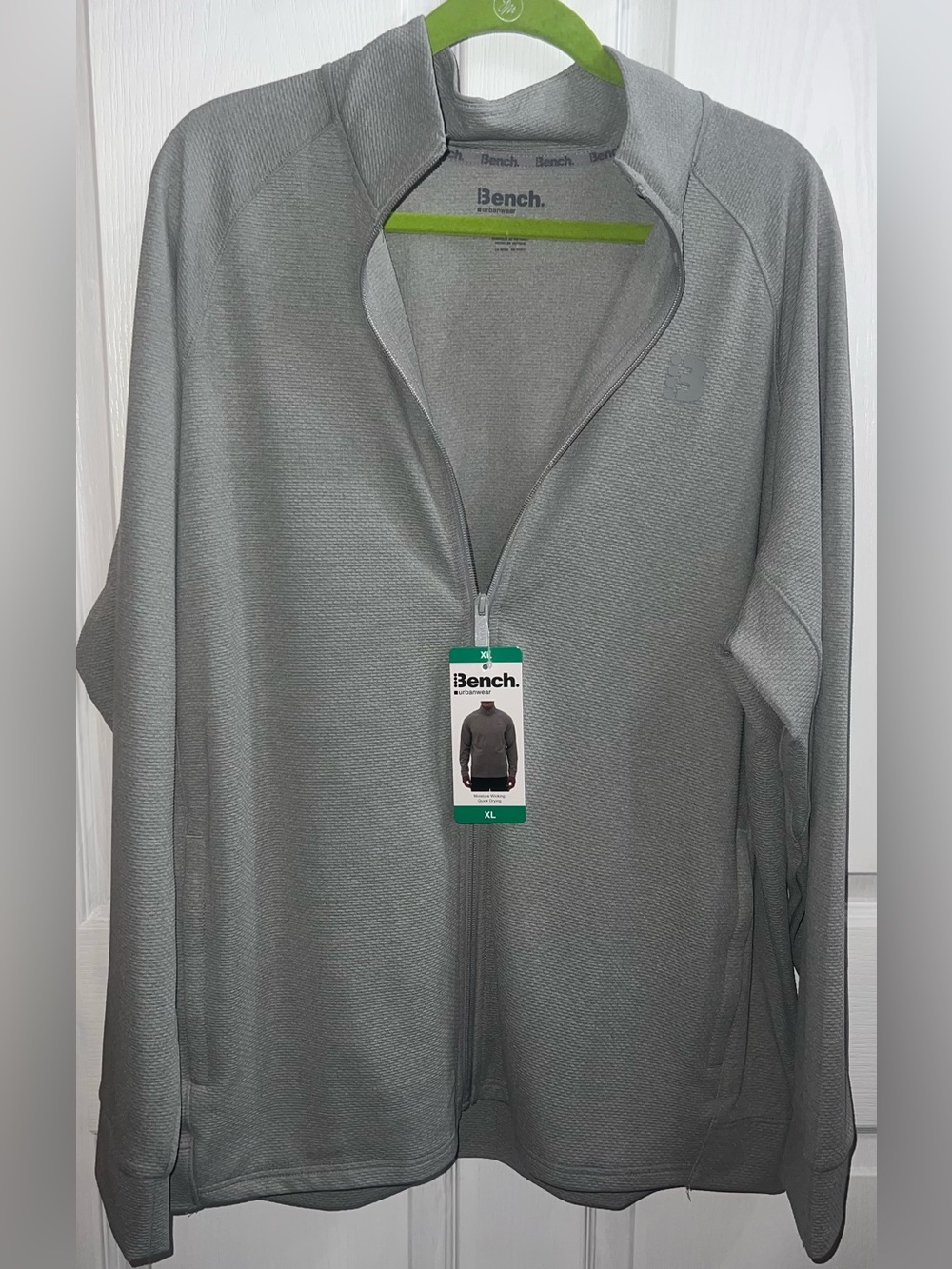Bench Men’s Light Gray Full-Zip Sweater Jacket